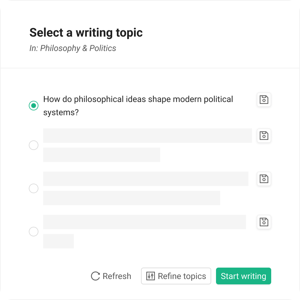 AI Topic Selection Tool